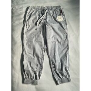 Knox Rose Womens  Silver Bliss Drawstring Elastic Cuff Jogger Pants Size XXL